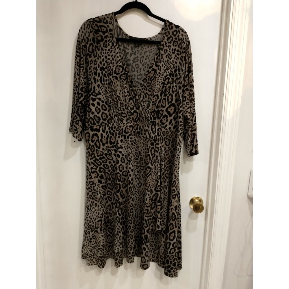 Karen Kane Leopard print dress, 3X